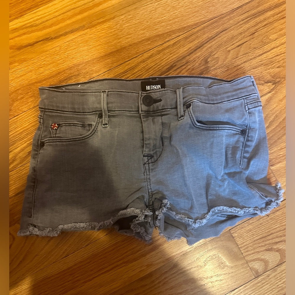 Hudson Gray Stretch Denim Shorts